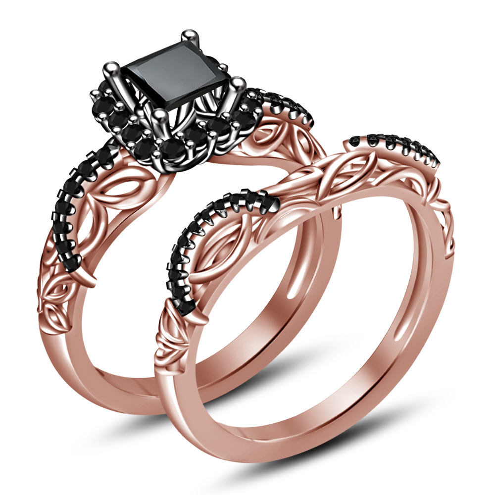 925 Silver 14K Rose Gold Plated Black CZ Disney Princess Mulan