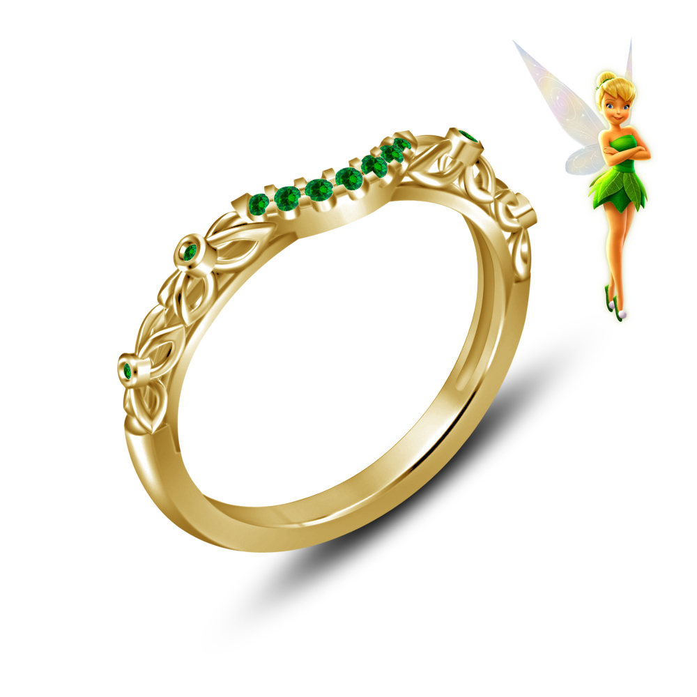 Vintage 14K Gold Over 925 Silver Tinker Bell Disney Fairies Handmade